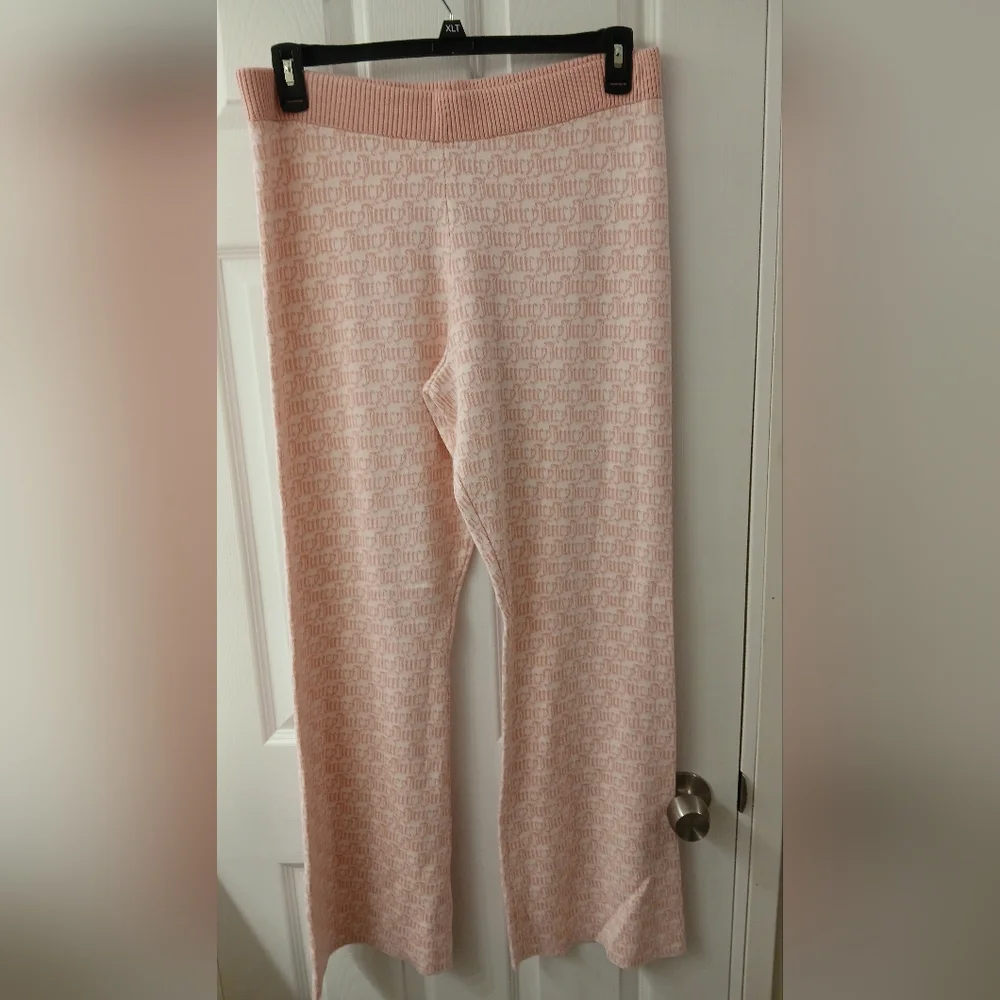 Juicy Couture 2‑Piece Logo Sweater Knit Jogger Set – XL – NWT